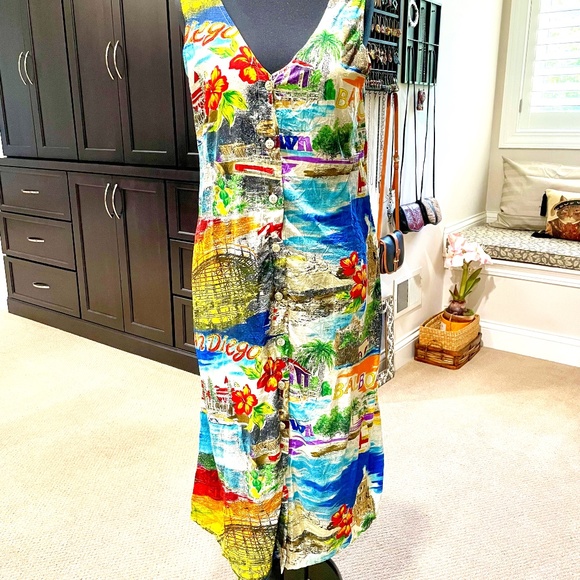 Robe Multicolore Jams World Taille XS - Boutonnée - Occasion Très Bon état - Style Mini